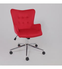 Кресло поворотное BELLA chrome, Seven 313, велюр/фуксия