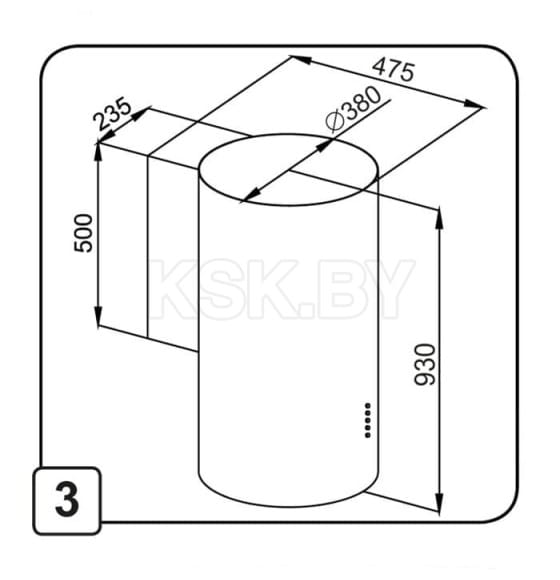 Вытяжка кухонная MAUNFELD Lee Side C 39 белый (УТ000012615) 
