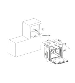 Шкаф духовой электрический HOMSair OES660S01