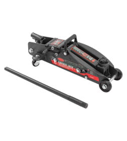 Домкрат подкатной гидравлический 2,5т с фиксацией в кейсе RockFORCE