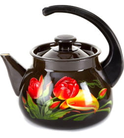 Чайник сферический с пластиковой ручкой 3 л коричневый/Грациозный 42704-122/6-У4