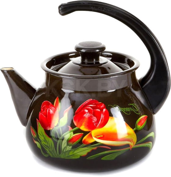 Чайник сферический с пластиковой ручкой 3 л коричневый/Грациозный 42704-122/6-У4 (42704-122/6-У4) 