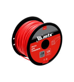 Леска для триммера 3,0 мм х 120 м сечение квадрат MTX 96878