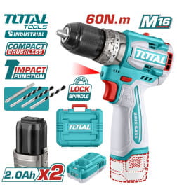 Дрель-шуруповерт аккумуляторная ударная TOTAL TIDLI16682