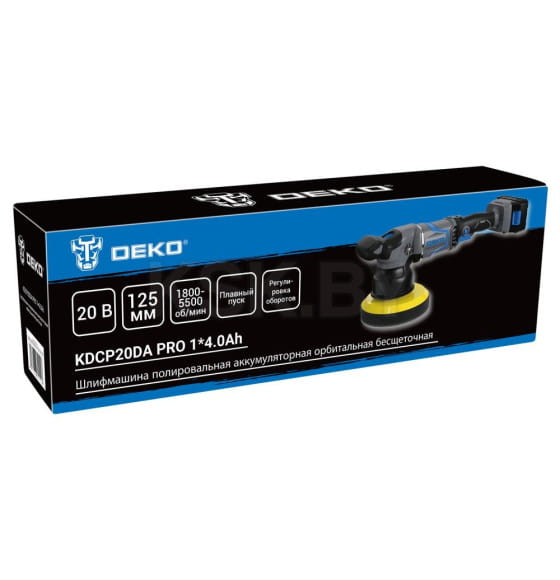 Полировальная машина аккумуляторная DEKO KDCP20DA PRO (081-1029) 