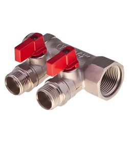 Коллектор резьбовой FM 3/4", 1/2"х2 AQUALINK СС02421