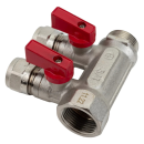 Коллектор резьбовой с кранами FM 3/4",1/2"х2 AQUALINK СС02424 (СС02424) 