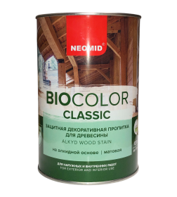 Защитно-декоративный состав Neomid BIO COLOR CLASSIC, белый, 0,9 л
