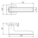 Ручки дверные Punto K.QR52. Mars SN/CP-3 матовый никель/хром (34781) 