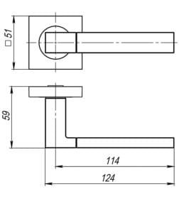 Ручки дверные Ajax K.JK51. Fusion BL-24 черный