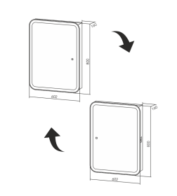 Шкаф зеркальный Silver Mirrors Фиджи Flip 60  00002364