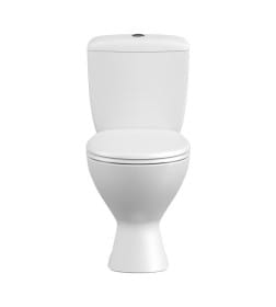 Унитаз напольный Cersanit FERRO нижний подвод. воды,горизонт. выпуск. сидение полипропилен.,  эконом слив 3/6 л, 1 сорт