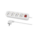 Удлинитель 4 гнезда, 5 метров, с/з, с выключателем, 10 А, 2300 Вт (белый) TDM НАРОДНЫЙ SQ1303-1107 (SQ1303-1107) 