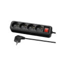 Удлинитель 4 гнезда, 3 метра, с/з, с выключателем, 10 А, 2300 Вт (черный) TDM НАРОДНЫЙ SQ1303-1126 (SQ1303-1126) 