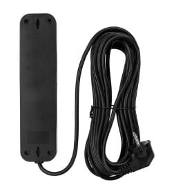 Удлинитель 4 гнезда, 3 метра, с/з, с выключателем, 10 А, 2300 Вт (черный) TDM НАРОДНЫЙ SQ1303-1126