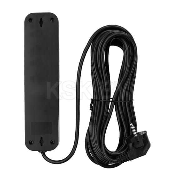Удлинитель 4 гнезда, 3 метра, с/з, с выключателем, 10 А, 2300 Вт (черный) TDM НАРОДНЫЙ SQ1303-1126 (SQ1303-1126) 