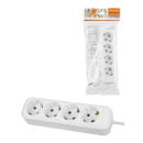 Удлинитель 4 гнезда, 3 метра, с/з, 16 А, 3680 Вт (белый) TDM НАРОДНЫЙ SQ1303-1406 (SQ1303-1406) 