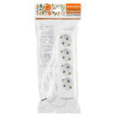 Удлинитель 4 гнезда, 3 метра, с/з, 16 А, 3680 Вт (белый) TDM НАРОДНЫЙ SQ1303-1406 (SQ1303-1406) 