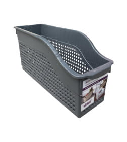 Контейнер "Лофт" хозяйственный на колесах узкий 355х130х170мм (серый)