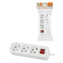 Удлинитель 3 гнезда, 3 метра, с/з, с выключателем, 10 А, 2300 Вт (белый) TDM НАРОДНЫЙ SQ1303-1101 (SQ1303-1101) 