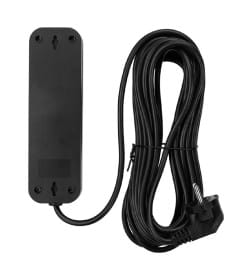 Удлинитель 3 гнезда, 7 метров, с/з, с выключателем, 10 А, 2300 Вт (черный) TDM НАРОДНЫЙ SQ1303-1123