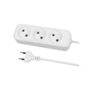 Удлинитель 3 гнезда, 3 метра, б/з, 6 А, 1380 Вт (белый) TDM НАРОДНЫЙ SQ1303-1201 (SQ1303-1201) 