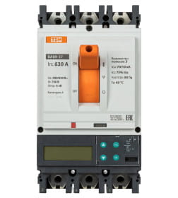 Выключатель автоматический ВА89-37 3Р 630А 70кА (ЭР-ЖК дисплей) TDM SQ0751-0144