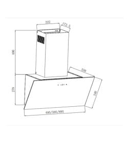 Вытяжка кухонная Weissgauff Yota 500 Touch White Glass