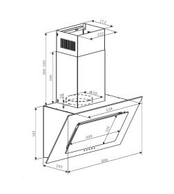 Вытяжка кухонная Weissgauff Zaurak 50 PB WH
