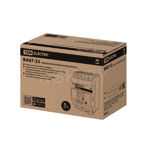 Выключатель автоматический ВА87-33 3Р 50А 18кА TDM SQ0751-0007 (SQ0751-0007) 