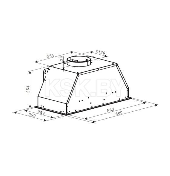 Вытяжка кухонная Weissgauff Dubhe 60 PB WH (Dubhe60PBWH) 