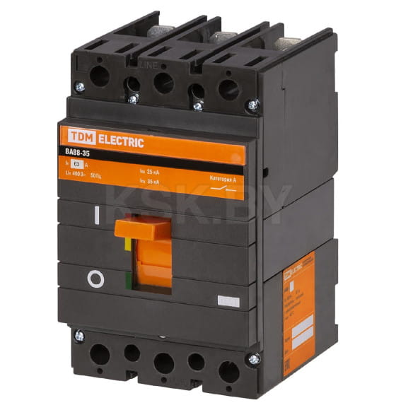 Выключатель автоматический ВА88-35 3Р 63А 35кА TDM SQ0707-0066 (SQ0707-0066) 
