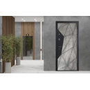 Дверь входная "Гарда 9 Геометрия" Бетон лофт графит/бетон снежный (правая)  960х2050 мм