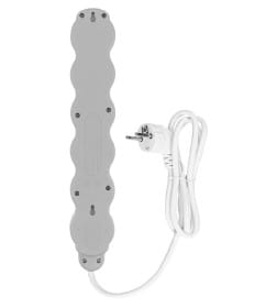 Удлинитель 5 гнезд, 5 м, с/з, с выключателем, с з/ш, ПВС 3х1мм2 16А/250В (бело-серый) TDM "Люкс" УЛ05В SQ1303-0138