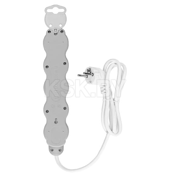 Удлинитель 5 гнезд, 3 м, с/з, с з/ш, ПВС 3х1мм2 16А/250В (бело-серый) TDM "Люкс" УЛ05 SQ1303-0239 (SQ1303-0239) 