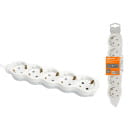 Удлинитель 5 гнезд, 3 м, с/з, с з/ш, ПВС 3х1мм2 16А/250В (бело-серый) TDM "Люкс" УЛ05 SQ1303-0239 (SQ1303-0239) 