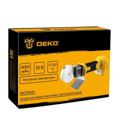 Паяльник для полипропиленовых труб аккумуляторный DEKO DKCPW20V