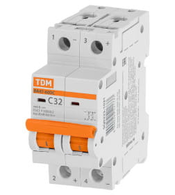 Выключатель автоматический ВА47-60DC 2P 32А 6кА х-ка С TDM SQ0223-1031