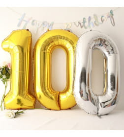 Шар фольгированный 40" Цифра 1, цвет золотой 1386204