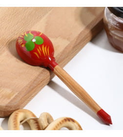 Ложка маленькая красная, хохлома 1344482