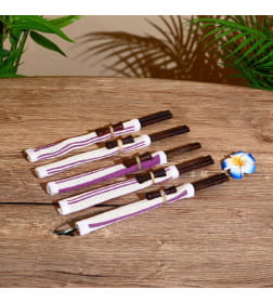 Палочки китайские "Сирень" 5 пар 25х10х2 см кокос, МИКС 5013918