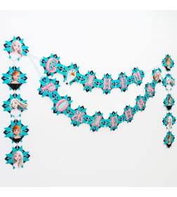 Гирлянда на люверсах "С Днем рождения!", 170 см, Холодное сердце, Эльза и Анна 5635357