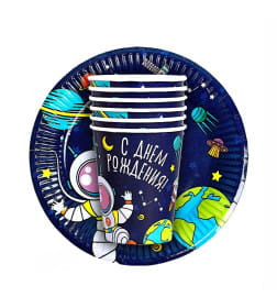 Набор бумажной посуды "Космос" 7105119