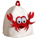 Шапка для бани с детской аппликацией "Крабик" войлок 2867738 (2867738) 