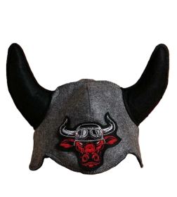 Шапка для бани "Бык-байкер" шлем викинга 5218255