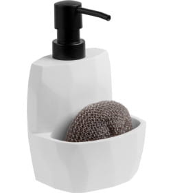 Дозатор для моющего средства с подставкой для губки PERFECTO LINEA SYMPHONY белый 35-103001