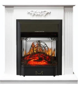 Каминокомплект Смолком LUMSDEN STD-ASP с RealFlame MAJESTIC-S LUX BL LT Бьянко белый