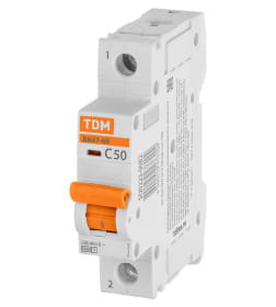 Выключатель автоматический ВА47-60 1Р 50А 6кА х-ка С TDM SQ0223-0082