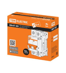 Выключатель автоматический ВА47-60 2Р 20А 6кА х-ка С TDM SQ0223-0094