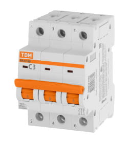 Выключатель автоматический ВА47-60 3Р 3А 6кА х-ка С TDM SQ0223-0102